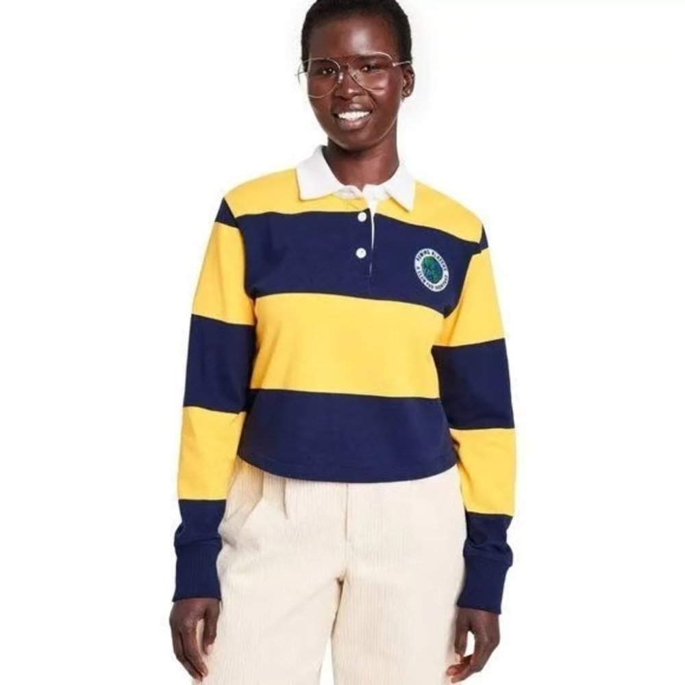 Target x Rowing Blazers Cropped Rugby Polo Shirt - NWOT